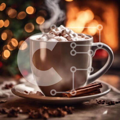 Intra Συλλεκτικό Ξύλινο Παζλ Plywood 4mm - Φλιτζάνι ζεστό κακάο με Marshmallows και ξυλάκια κανέλας Σε Ξύλινο Κουτί - Διαστάσεις: 10x10 cm – 25 κομμάτια - Image 1