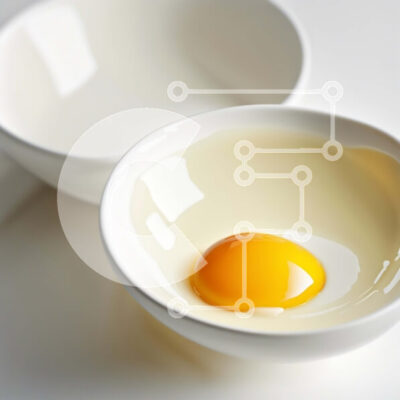 Intra Συλλεκτικό Ξύλινο Παζλ Plywood  4mm - Λευκά μπολ με ραγισμένο αυγό - Φωτογραφία φαγητού Σε Ξύλινο Κουτί - Διαστάσεις: 10x10 cm – 25 κομμάτια - Image 1