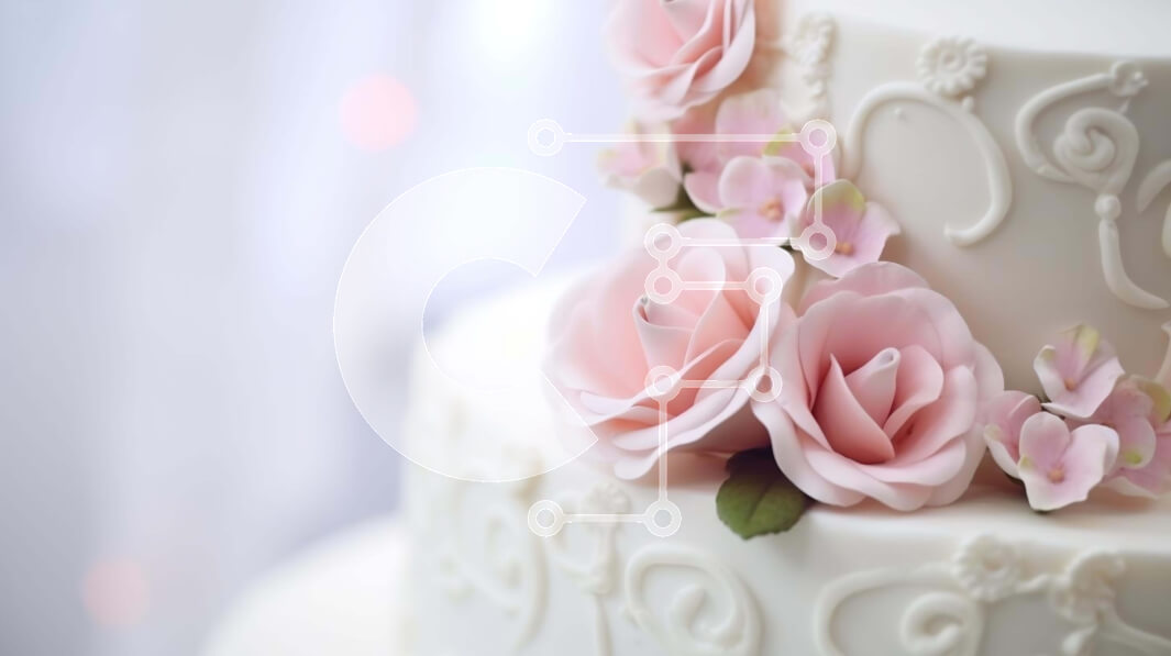 Intra Συλλεκτικό Ξύλινο Παζλ Plywood  4mm - Λευκή τούρτα τριών επιπέδων με ροζ τριαντάφυλλα Σε Ξύλινο Κουτί - Διαστάσεις: 10x10 cm – 25 κομμάτια