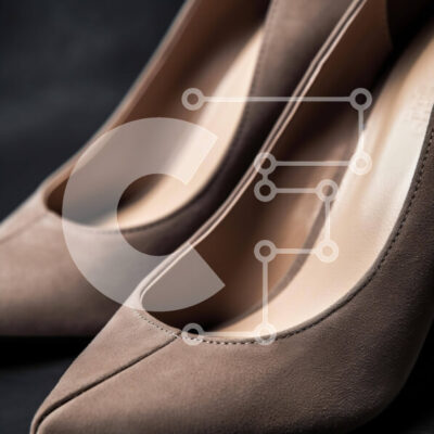 Intra Συλλεκτικό Ξύλινο Παζλ Plywood  4mm - Ζευγάρι μπεζ ψηλοτάκουνα παπούτσια Σε Ξύλινο Κουτί - Διαστάσεις: 10x10 cm – 25 κομμάτια - Image 1