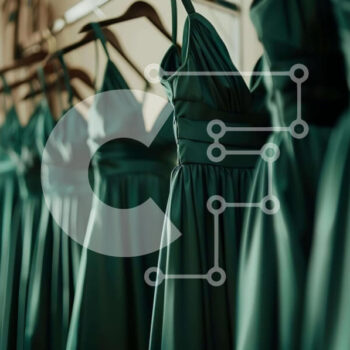 Intra Συλλεκτικό Ξύλινο Παζλ Plywood  4mm - Πράσινα φορέματα παράνυμφων που κρέμονται σε ένα δωμάτιο Σε Ξύλινο Κουτί - Διαστάσεις: 10x10 cm – 25 κομμάτια - Image 1