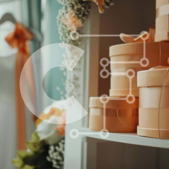 Intra Συλλεκτικό Ξύλινο Παζλ Plywood  4mm - Πορτοκαλί Κουτιά Δώρων και Εμφάνιση Νυφικών Σε Ξύλινο Κουτί - Διαστάσεις: 10x10 cm – 25 κομμάτια - Image 1