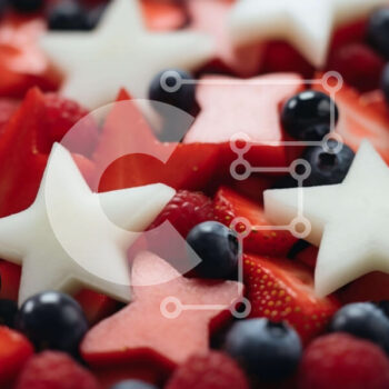 Intra Συλλεκτικό Ξύλινο Παζλ Plywood  4mm - Fruit Bowl σε σχήμα αστεριού για πατριωτικές γιορτές Σε Ξύλινο Κουτί - Διαστάσεις: 10x10 cm – 25 κομμάτια - Image 1