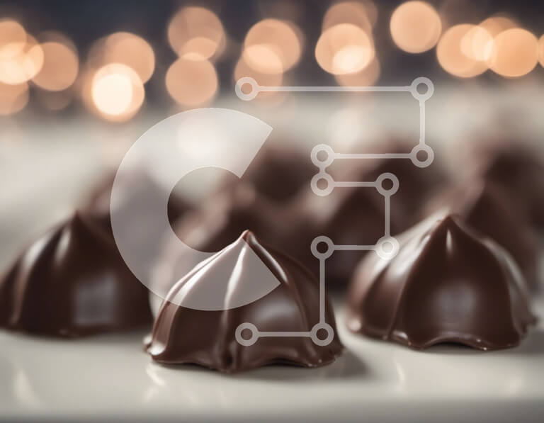 Intra Συλλεκτικό Ξύλινο Παζλ Plywood  4mm - Νόστιμες καραμέλες σοκολάτας σε ένα πιάτο Σε Ξύλινο Κουτί - Διαστάσεις: 10x10 cm – 25 κομμάτια