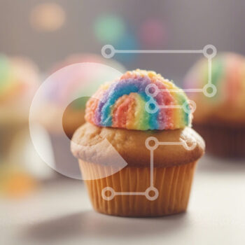 Intra Συλλεκτικό Ξύλινο Παζλ Plywood  4mm - Rainbow Cupcakes με Μοναδικά Σχέδια Σε Ξύλινο Κουτί - Διαστάσεις: 10x10 cm – 25 κομμάτια - Image 1