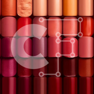 Intra Συλλεκτικό Ξύλινο Παζλ Plywood  4mm - Ζωντανό κραγιόν από κοντά: Κόκκινες, ροζ και πορτοκαλί αποχρώσεις σε διάταξη τοίχου από τούβλα Σε Ξύλινο Κουτί - Διαστάσεις: 10x10 cm – 25 κομμάτια