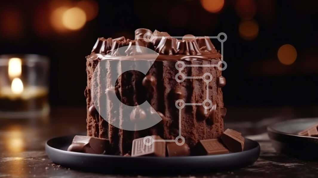 Intra Συλλεκτικό Ξύλινο Παζλ Plywood  4mm - Λαχταριστό κέικ σοκολάτας με σοκολάτα και κερί Σε Ξύλινο Κουτί - Διαστάσεις: 10x10 cm – 25 κομμάτια