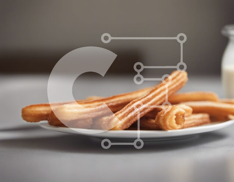 Intra Συλλεκτικό Ξύλινο Παζλ Plywood  4mm - Νόστιμο churros με γάλα Σε Ξύλινο Κουτί - Διαστάσεις: 10x10 cm – 25 κομμάτια