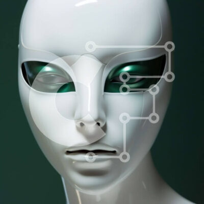 Intra Συλλεκτικό Ξύλινο Παζλ Plywood  4mm - Μανεκέν με λευκό πλαστικό πρόσωπο και πράσινα μάτια Σε Ξύλινο Κουτί - Διαστάσεις: 10x10 cm – 25 κομμάτια - Image 1