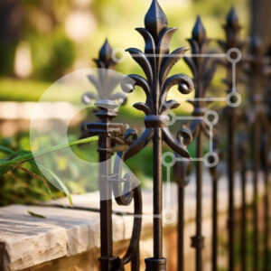 Intra Συλλεκτικό Ξύλινο Παζλ Plywood  4mm - Όμορφη εικόνα ενός ξεπερασμένου φράχτη από σφυρήλατο σίδερο με περίπλοκα σχέδια Σε Ξύλινο Κουτί - Διαστάσεις: 10x10 cm – 25 κομμάτια