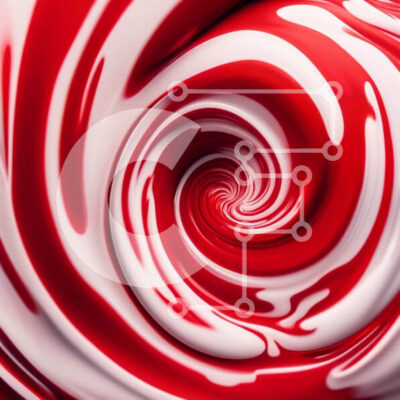 Intra Συλλεκτικό Ξύλινο Παζλ Plywood  4mm - Νόστιμη κόκκινη και λευκή καραμέλα στροβιλισμού Σε Ξύλινο Κουτί - Διαστάσεις: 10x10 cm – 25 κομμάτια - Image 1