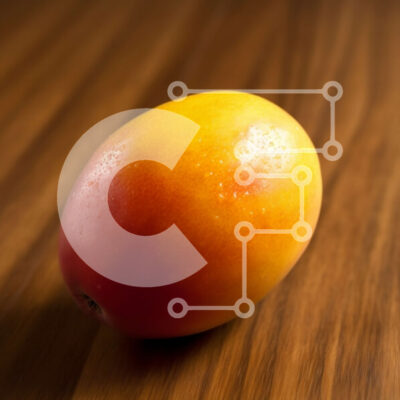 Intra Συλλεκτικό Ξύλινο Παζλ Plywood  4mm - Φρέσκο ​​και ζουμερό ώριμο μάνγκο σε ξύλινο τραπέζι Σε Ξύλινο Κουτί - Διαστάσεις: 10x10 cm – 25 κομμάτια - Image 1