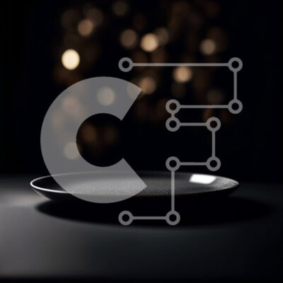 Intra Συλλεκτικό Ξύλινο Παζλ Plywood  4mm - Μινιμαλιστική και κομψή φωτογραφία ενός άδειου μαύρου πιάτου σε ένα σκοτεινό τραπέζι Σε Ξύλινο Κουτί - Διαστάσεις: 10x10 cm – 25 κομμάτια - Image 1