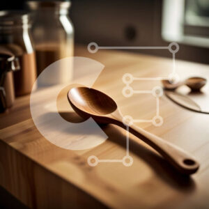 Intra Συλλεκτικό Ξύλινο Παζλ Plywood  4mm - Ξύλινο κουτάλι με μέλι και ελαιόλαδο σε σανίδα κοπής Σε Ξύλινο Κουτί - Διαστάσεις: 10x10 cm – 25 κομμάτια