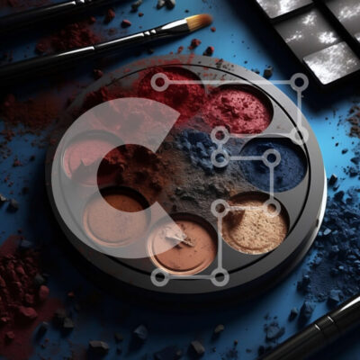 Intra Συλλεκτικό Ξύλινο Παζλ Plywood  4mm - Πολύχρωμη παλέτα μακιγιάζ με σκιά ματιών, ρουζ και κραγιόν Σε Ξύλινο Κουτί - Διαστάσεις: 10x10 cm – 25 κομμάτια - Image 1