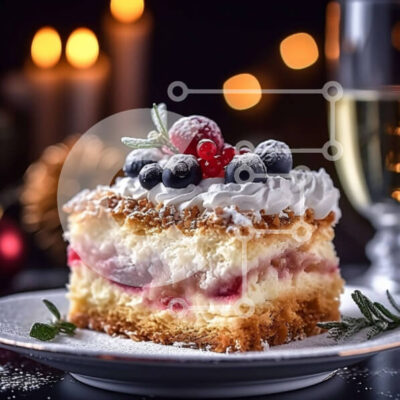 Intra Συλλεκτικό Ξύλινο Παζλ Plywood  4mm - Αφεθείτε σε αυτό το νόστιμο κομμάτι κέικ με σαντιγί και σμέουρα Σε Ξύλινο Κουτί - Διαστάσεις: 10x10 cm – 25 κομμάτια - Image 1