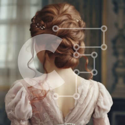 Intra Συλλεκτικό Ξύλινο Παζλ Plywood  4mm - Εκπληκτική εικόνα μιας γυναίκας με λευκό φόρεμα που κοιτάζει έξω από ένα παράθυρο Σε Ξύλινο Κουτί - Διαστάσεις: 10x10 cm – 25 κομμάτια - Image 1