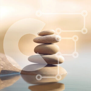 Intra Συλλεκτικό Ξύλινο Παζλ Plywood  4mm - Ειρηνική εικόνα με στοιβαγμένες πέτρες στη μέση του νερού Σε Ξύλινο Κουτί - Διαστάσεις: 10x10 cm – 25 κομμάτια