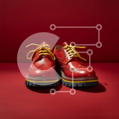 Intra Συλλεκτικό Ξύλινο Παζλ Plywood  4mm - Κομψά κόκκινα δερμάτινα παπούτσια για άνδρες | Επίσημα και casual ρούχα Σε Ξύλινο Κουτί - Διαστάσεις: 10x10 cm – 25 κομμάτια - Image 1