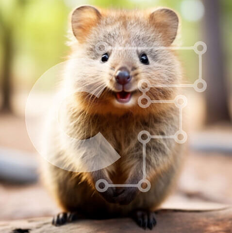 Intra Συλλεκτικό Ξύλινο Παζλ Plywood  4mm - Αξιολάτρευτη εικόνα ενός μικρού ζώου σε ένα φυσικό βιότοπο Σε Ξύλινο Κουτί - Διαστάσεις: 10x10 cm – 25 κομμάτια - Image 1