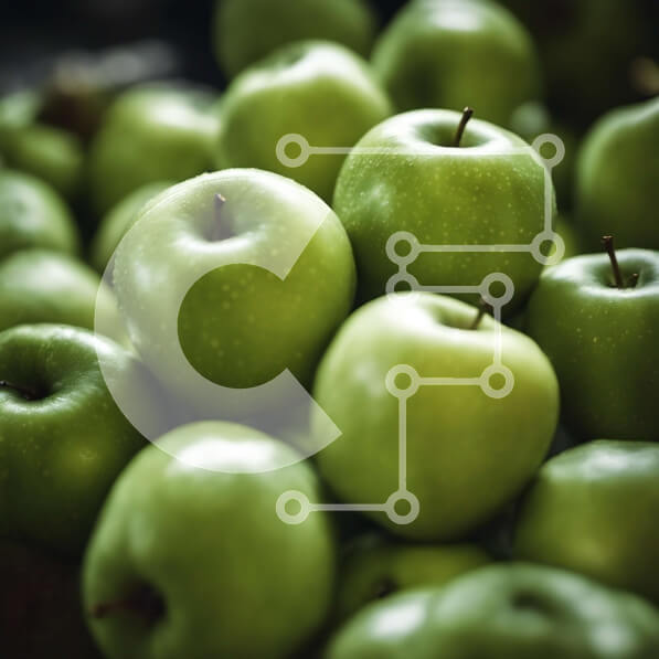 Intra Συλλεκτικό Ξύλινο Παζλ Plywood  4mm - Σωρός από πράσινα μήλα Σε Ξύλινο Κουτί - Διαστάσεις: 10x10 cm – 25 κομμάτια