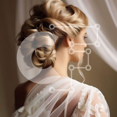 Intra Συλλεκτικό Ξύλινο Παζλ Plywood  4mm - Όμορφη νύφη με λευκό νυφικό που στέκεται μπροστά από ένα παράθυρο Σε Ξύλινο Κουτί - Διαστάσεις: 10x10 cm – 25 κομμάτια - Image 1