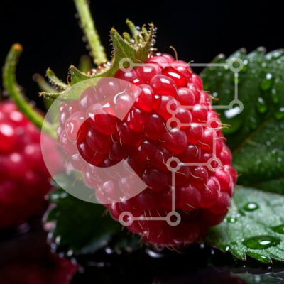 Intra Συλλεκτικό Ξύλινο Παζλ Plywood  4mm - Φρέσκα ζουμερά σμέουρα σε ένα φύλλο Σε Ξύλινο Κουτί - Διαστάσεις: 10x10 cm – 25 κομμάτια - Image 1