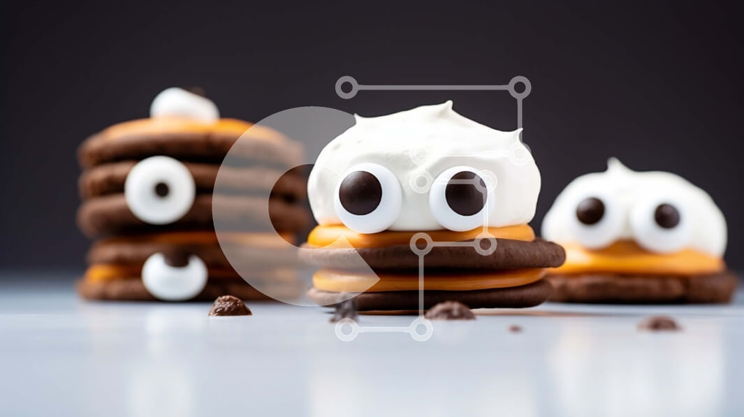 Intra Συλλεκτικό Ξύλινο Παζλ Plywood  4mm - Ομάδα διακοσμημένων μπισκότων με μάτια, αυτιά και στόματα Σε Ξύλινο Κουτί - Διαστάσεις: 10x10 cm – 25 κομμάτια