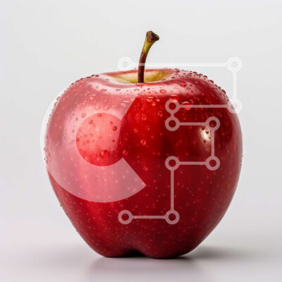 Intra Συλλεκτικό Ξύλινο Παζλ Plywood  4mm - Κόκκινο μήλο με σταγονίδια νερού Σε Ξύλινο Κουτί - Διαστάσεις: 10x10 cm – 25 κομμάτια - Image 1