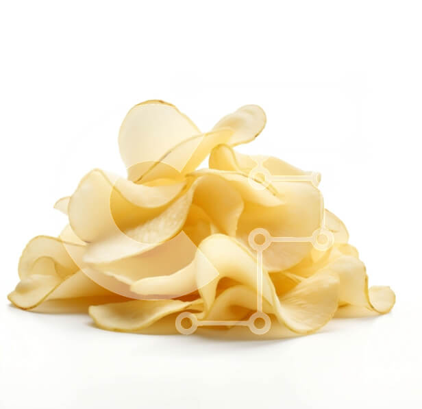 Intra Συλλεκτικό Ξύλινο Παζλ Plywood  4mm - Σωρός από πατατάκια σε άσπρο φόντο Σε Ξύλινο Κουτί - Διαστάσεις: 10x10 cm – 25 κομμάτια