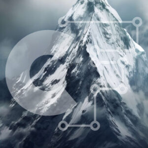 Intra Συλλεκτικό Ξύλινο Παζλ Plywood  4mm - Όμορφη εικόνα ενός χιονισμένου βουνού με σύννεφα στο φόντο Σε Ξύλινο Κουτί - Διαστάσεις: 10x10 cm – 25 κομμάτια