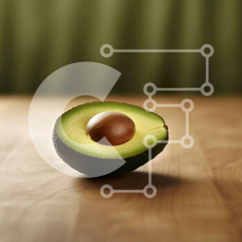 Intra Συλλεκτικό Ξύλινο Παζλ Plywood  4mm - Φρέσκο ​​ώριμο αβοκάντο σε ξύλινο τραπέζι με φόντο πράσινη κουρτίνα Σε Ξύλινο Κουτί - Διαστάσεις: 10x10 cm – 25 κομμάτια - Image 1