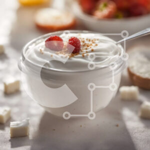 Intra Συλλεκτικό Ξύλινο Παζλ Plywood  4mm - Μπολ με γιαούρτι με σμέουρα και κύβους τυριού Σε Ξύλινο Κουτί - Διαστάσεις: 10x10 cm – 25 κομμάτια