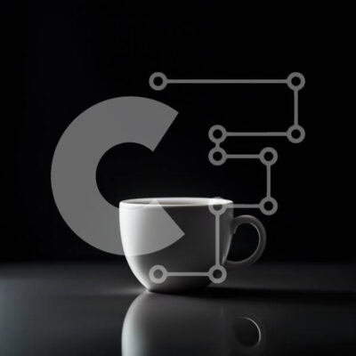 Intra Συλλεκτικό Ξύλινο Παζλ Plywood 4mm - Μινιμαλιστικό φλιτζάνι καφέ σε μαύρο φόντο Σε Ξύλινο Κουτί - Διαστάσεις: 10x10 cm – 25 κομμάτια - Image 1