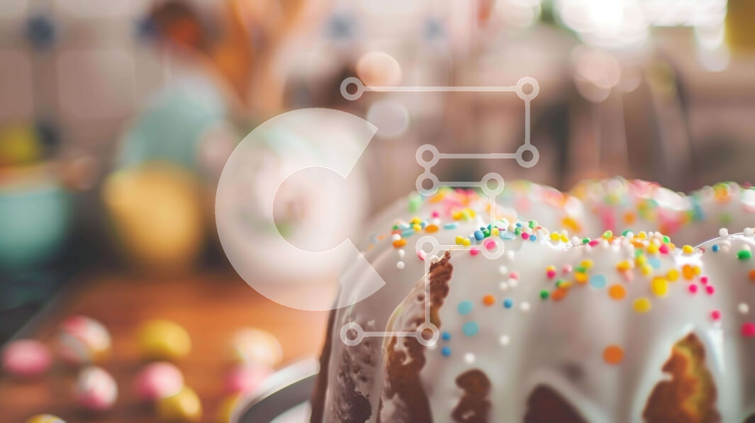 Intra Συλλεκτικό Ξύλινο Παζλ Plywood  4mm - Πολύχρωμο κέικ Sprinkle Bundt στο τραπέζι στην ανοιχτή κουζίνα Σε Ξύλινο Κουτί - Διαστάσεις: 10x10 cm – 25 κομμάτια