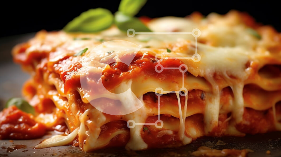 Intra Συλλεκτικό Ξύλινο Παζλ Plywood  4mm - Λαχταριστή εικόνα ενός κλασικού πιάτου λαζάνια Σε Ξύλινο Κουτί - Διαστάσεις: 10x10 cm – 25 κομμάτια