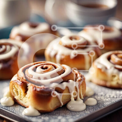 Intra Συλλεκτικό Ξύλινο Παζλ Plywood  4mm - Καταπληκτική εικόνα από ρολά κανέλας με γλάσο και καφέ Σε Ξύλινο Κουτί - Διαστάσεις: 10x10 cm – 25 κομμάτια - Image 1