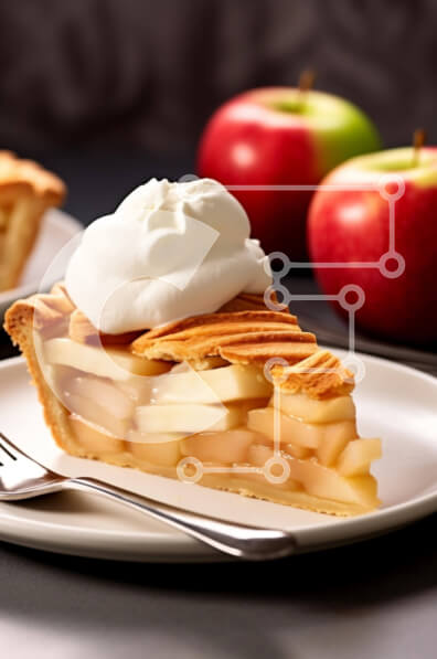 Intra Συλλεκτικό Ξύλινο Παζλ Plywood  4mm - Νόστιμη μηλόπιτα με σαντιγί και φρέσκα μήλα Σε Ξύλινο Κουτί - Διαστάσεις: 10x10 cm – 25 κομμάτια