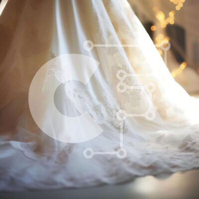 Intra Συλλεκτικό Ξύλινο Παζλ Plywood  4mm - Κομψό λευκό νυφικό πίσω όψη Σε Ξύλινο Κουτί - Διαστάσεις: 10x10 cm – 25 κομμάτια - Image 1