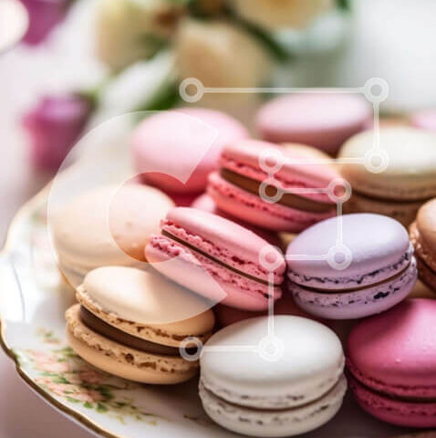 Intra Συλλεκτικό Ξύλινο Παζλ Plywood 4mm - Πολύχρωμα αμυγδαλωτά σε ένα απογευματινό τσάι Σε Ξύλινο Κουτί - Διαστάσεις: 10x10 cm – 25 κομμάτια - Image 1