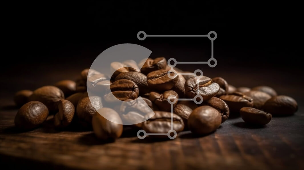 Intra Συλλεκτικό Ξύλινο Παζλ Plywood  4mm - Όμορφος σωρός κόκκων καφέ σε ξύλινη επιφάνεια Σε Ξύλινο Κουτί - Διαστάσεις: 10x10 cm – 25 κομμάτια