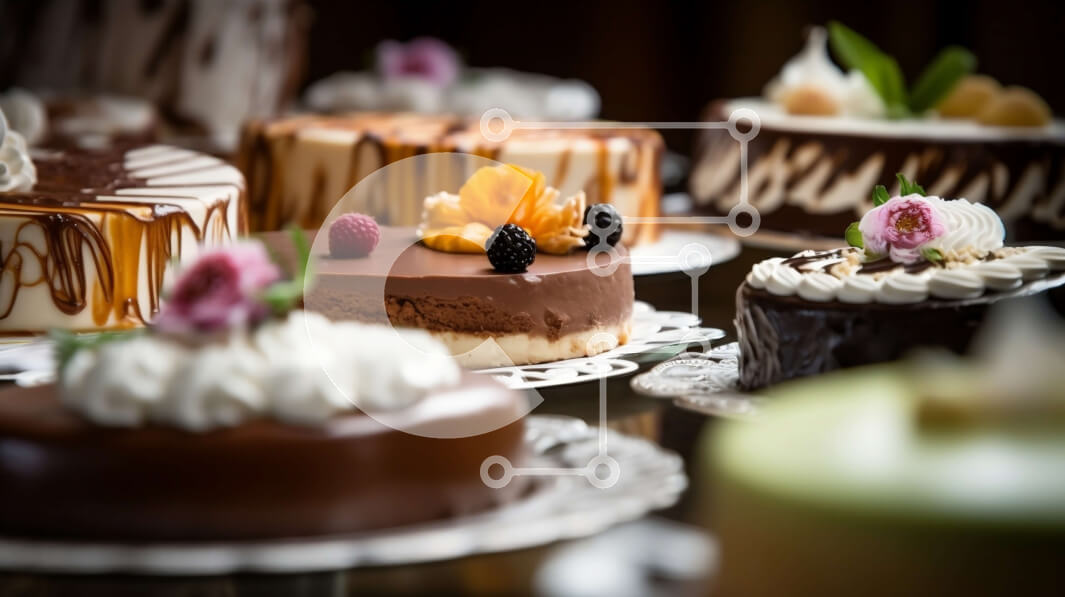 Intra Συλλεκτικό Ξύλινο Παζλ Plywood  4mm - Νόστιμα επιδόρπια σε ένα τραπέζι με παγωτό, φρούτα και άλλα γαρνιτούρα Σε Ξύλινο Κουτί - Διαστάσεις: 10x10 cm – 25 κομμάτια