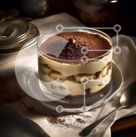 Intra Συλλεκτικό Ξύλινο Παζλ Plywood  4mm - Αφεθείτε στον πλούτο του κέικ λάβας σοκολάτας με παγωτό βανίλια και σάλτσα σοκολάτας Σε Ξύλινο Κουτί - Διαστάσεις: 10x10 cm – 25 κομμάτια - Image 1