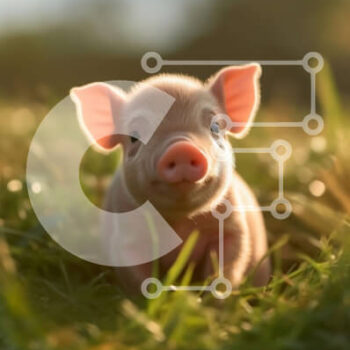 Intra Συλλεκτικό Ξύλινο Παζλ Plywood  4mm - Αξιολάτρευτη εικόνα ενός μικρού γουρουνιού σε ένα χωράφι με γρασίδι Σε Ξύλινο Κουτί - Διαστάσεις: 10x10 cm – 25 κομμάτια - Image 1