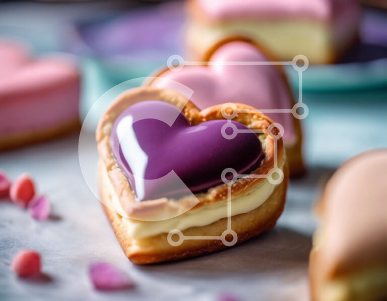 Intra Συλλεκτικό Ξύλινο Παζλ Plywood  4mm - Ρομαντικά γλυκά σε σχήμα καρδιάς για την ημέρα του Αγίου Βαλεντίνου Σε Ξύλινο Κουτί - Διαστάσεις: 10x10 cm – 25 κομμάτια