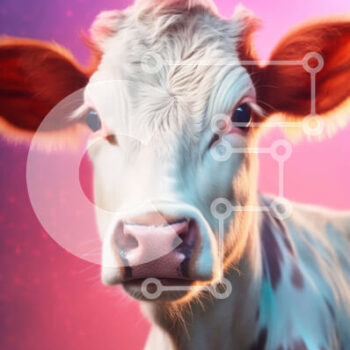 Intra Συλλεκτικό Ξύλινο Παζλ Plywood  4mm - Αγελάδα με λευκές και καφέ κηλίδες σε ένα πράσινο χωράφι Σε Ξύλινο Κουτί - Διαστάσεις: 10x10 cm – 25 κομμάτια - Image 1