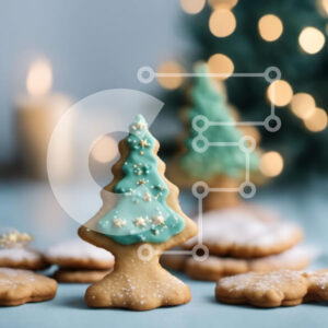 Intra Συλλεκτικό Ξύλινο Παζλ Plywood  4mm - Μπισκότα σε σχήμα χριστουγεννιάτικου δέντρου με κεριά Σε Ξύλινο Κουτί - Διαστάσεις: 10x10 cm – 25 κομμάτια