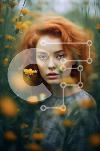 Intra Συλλεκτικό Ξύλινο Παζλ Plywood  4mm - Εκπληκτική εικόνα μιας γυναίκας σε ένα κίτρινο πεδίο Σε Ξύλινο Κουτί - Διαστάσεις: 10x10 cm – 25 κομμάτια