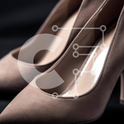 Intra Συλλεκτικό Ξύλινο Παζλ Plywood  4mm - Μπεζ ψηλοτάκουνα παπούτσια σε μαύρο φόντο Σε Ξύλινο Κουτί - Διαστάσεις: 10x10 cm – 25 κομμάτια - Image 1