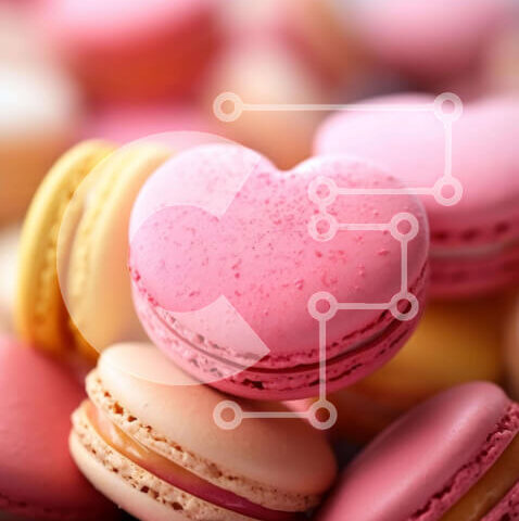 Intra Συλλεκτικό Ξύλινο Παζλ Plywood  4mm - Αμυγδαλωτά σε σχήμα καρδιάς για την ημέρα του Αγίου Βαλεντίνου Σε Ξύλινο Κουτί - Διαστάσεις: 10x10 cm – 25 κομμάτια - Image 1